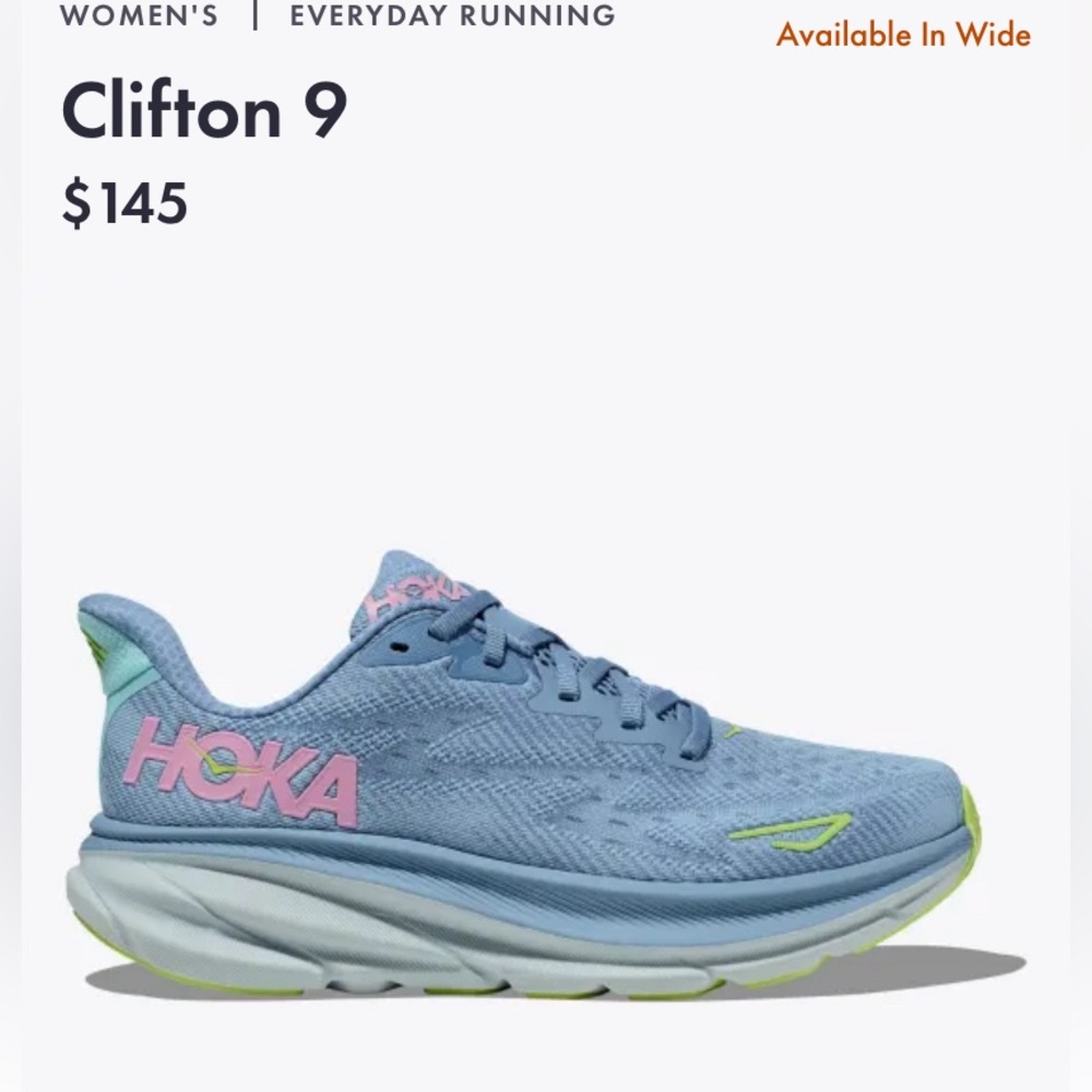 Hoka Clifton 9 women’s running shoe